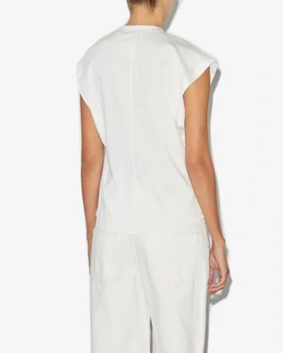 Isabel Marant Nayda Bow-detailed T-shirt In White