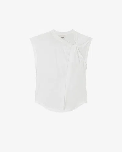Isabel Marant Nayda Bow-detailed T-shirt In White