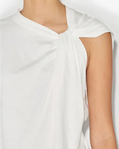 Isabel Marant Nayda Bow-detailed T-shirt In White