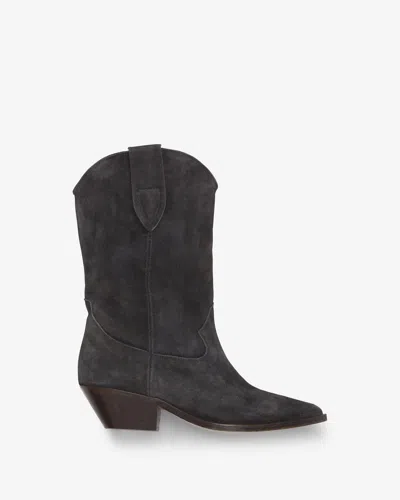 Isabel Marant Duerto Leather Boots In Gray
