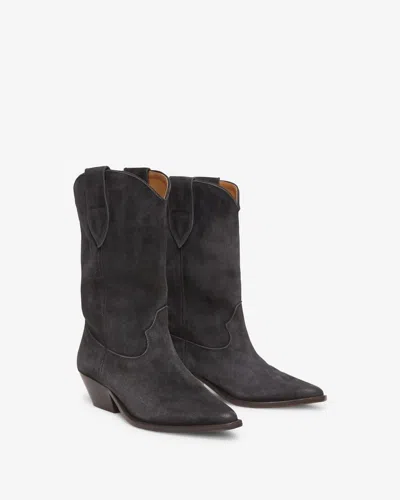 Isabel Marant Duerto Leather Boots In Gray
