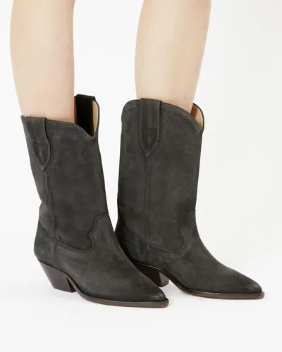 Isabel Marant Duerto Leather Boots In Gray