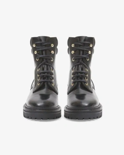 Isabel Marant Black Leather Campa Ankle Boots In Black