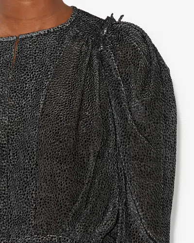 Isabel Marant Zarga Blouse In Black Viscose In Black