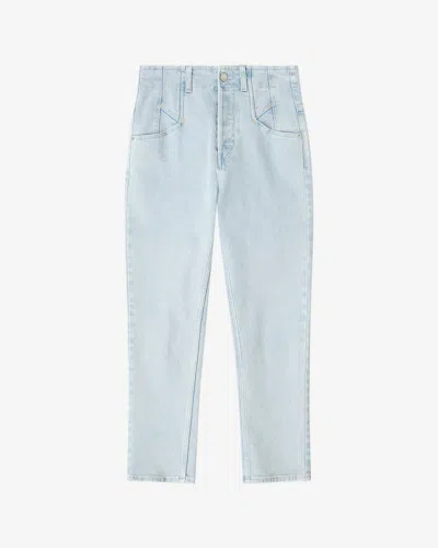 Isabel Marant Niliane Jeans In Light Blue