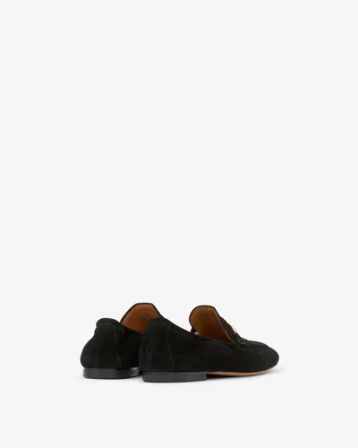 Isabel Marant Iseri Embellished Suede Loafers In Black