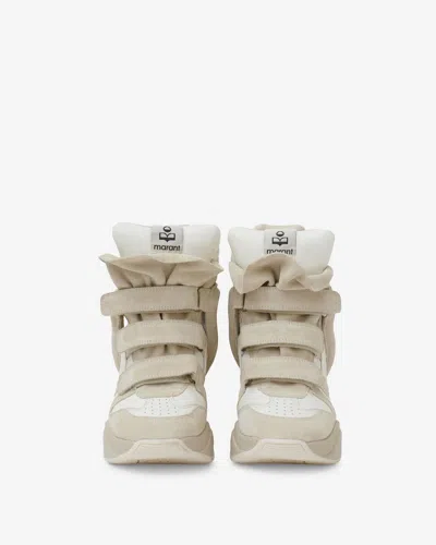 Isabel Marant Balskee High Top Sneakers With Wedge Shoes In White