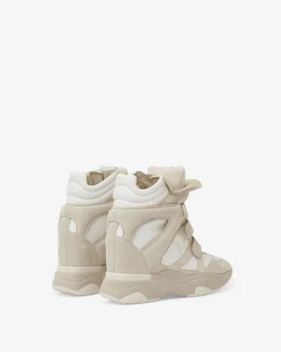 Isabel Marant Balskee High Top Sneakers With Wedge Shoes In White