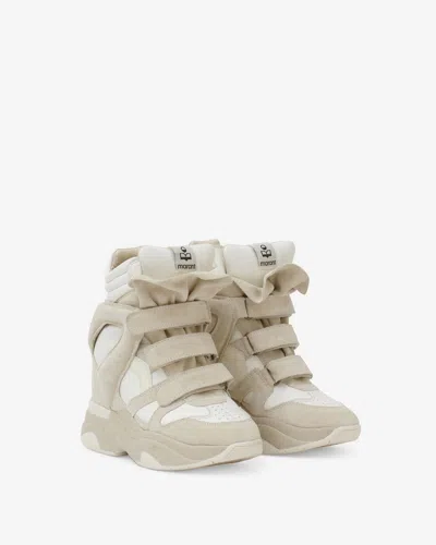 Isabel Marant Balskee High Top Sneakers With Wedge Shoes In White
