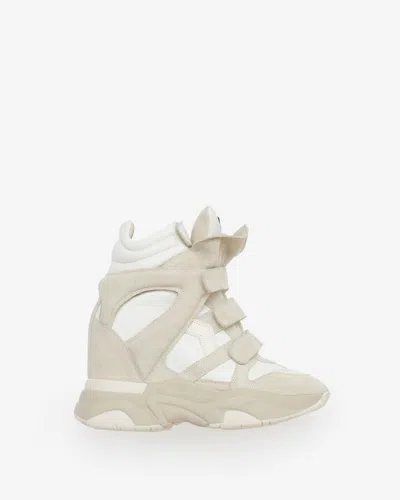 Isabel Marant Balskee High Top Sneakers With Wedge Shoes In White