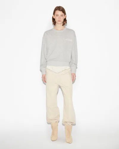 Isabel Marant Shad Logo Sweatshirt In Gray