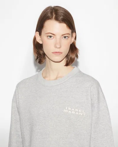Isabel Marant Shad Logo Sweatshirt In Gray