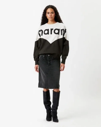 Isabel Marant Étoile Isabel Marant Etoile Women Two-tone Cotton Blend Houston Sweatshirt In Black