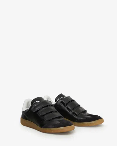 Isabel Marant Beth Leather Sneakers In Black