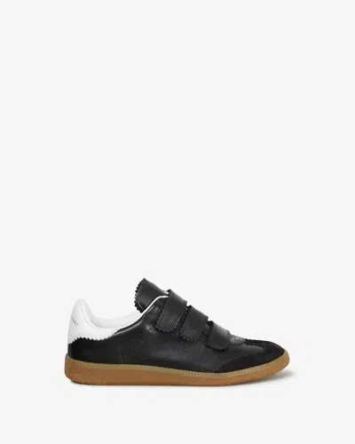 Isabel Marant Beth Leather Sneakers In Black
