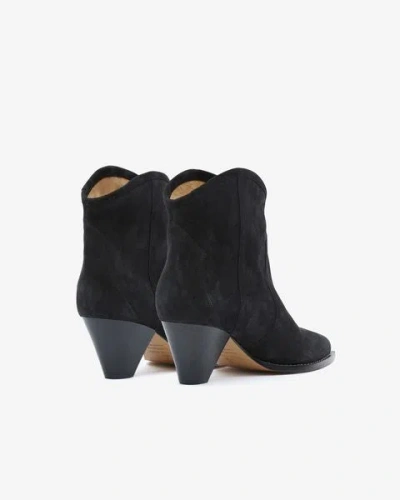 Isabel Marant Darizo Suede Western Booties In Black
