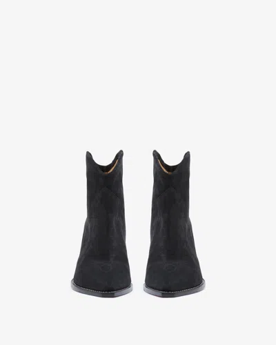 Isabel Marant Darizo Suede Western Booties In Black