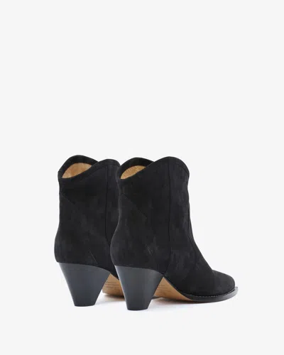 Isabel Marant Darizo Suede Western Booties In Black