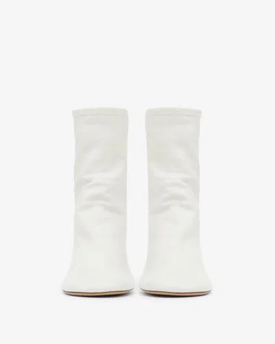 Isabel Marant Labee 85mm Leather Boots In White