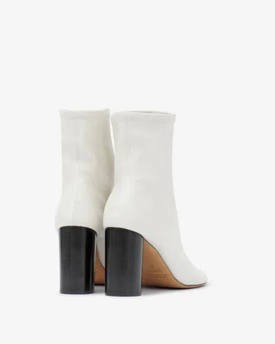 Isabel Marant Labee 85mm Leather Boots In White