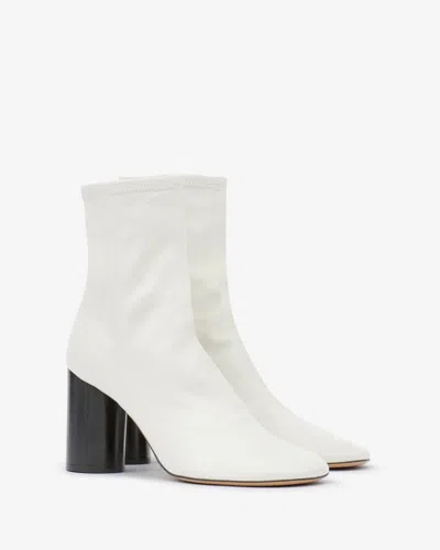 Isabel Marant Labee 85mm Leather Boots In White