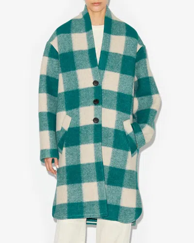 Isabel Marant Étoile Gabriel Coat In Green