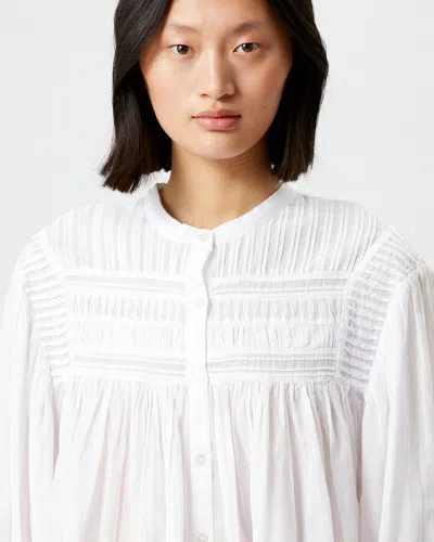 Isabel Marant Étoile Plalia Oversized Cotton Blouse In White