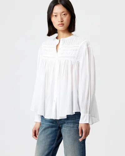 Isabel Marant Étoile Plalia Oversized Cotton Blouse In White