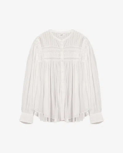 Isabel Marant Étoile Plalia Oversized Cotton Blouse In White