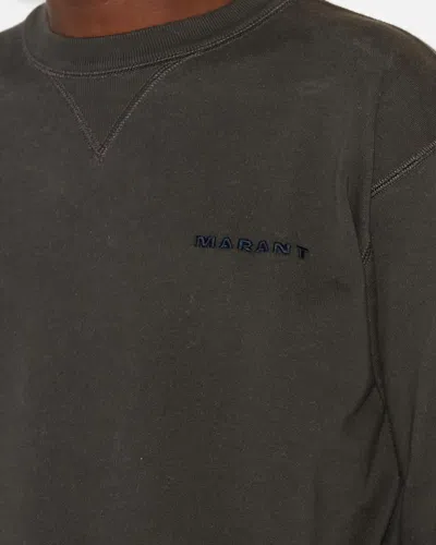 Isabel Marant Marant Relaxed-fit Black Sweatshirt With Subtle Logo In Black