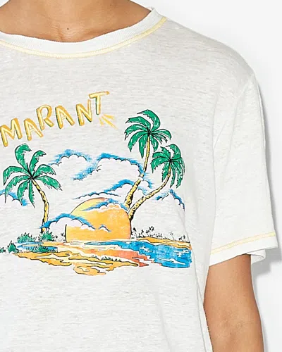 Isabel Marant Étoile Zewel Logo T-shirt In White