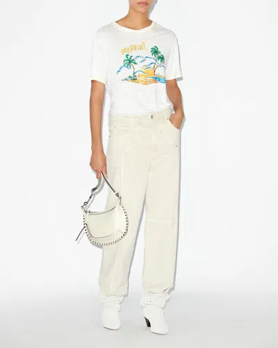 Isabel Marant Étoile Zewel Logo T-shirt In White