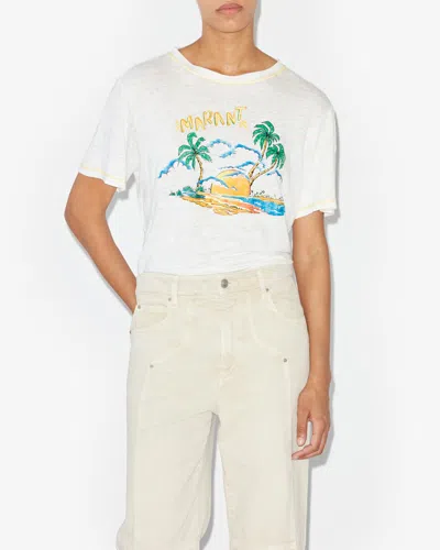 Isabel Marant Étoile Zewel Logo T-shirt In White