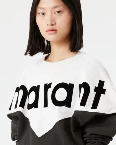 Isabel Marant Étoile Isabel Marant Etoile Women Two-tone Cotton Blend Houston Sweatshirt In Black