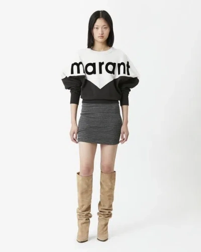 Isabel Marant Étoile Isabel Marant Etoile Women Two-tone Cotton Blend Houston Sweatshirt In Black