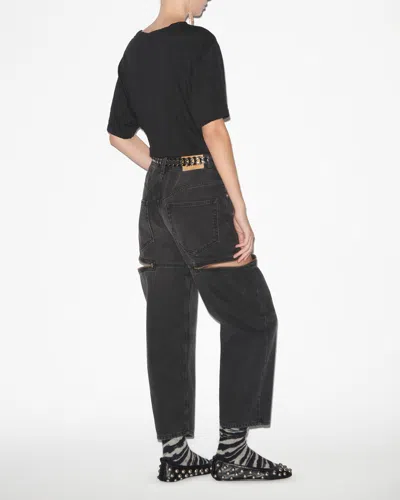Isabel Marant Étoile Isabel Marant Etoile Zewel T Shirt With Metallic Logo Print In Black