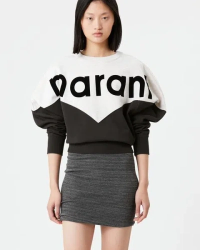 Isabel Marant Étoile Isabel Marant Etoile Women Two-tone Cotton Blend Houston Sweatshirt In Black