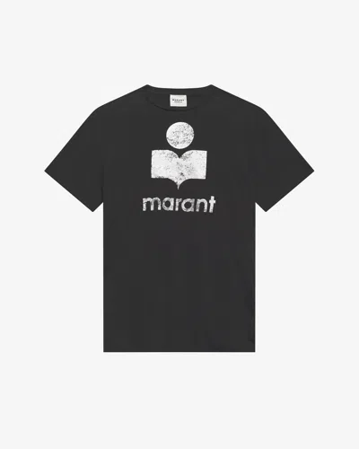 Isabel Marant Étoile Isabel Marant Etoile Zewel T Shirt With Metallic Logo Print In Black