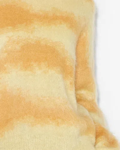Isabel Marant Étoile Sawyer Striped Mohair Blend Knit Sweater In Yellow