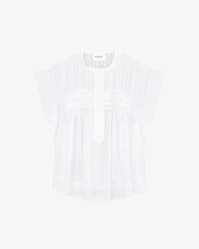 Isabel Marant Étoile Marant Étoile Woman Top Ivory Size 4 Cotton In White