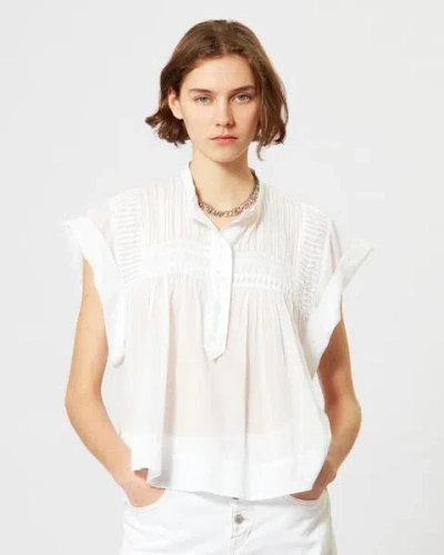 Shop Isabel Marant Étoile Leaza Top In White