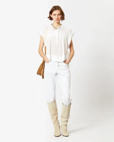 Isabel Marant Étoile Marant Étoile Woman Top Ivory Size 4 Cotton In White