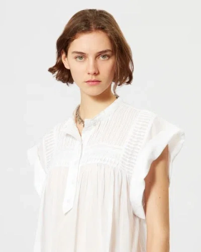 Isabel Marant Étoile Marant Étoile Woman Top Ivory Size 4 Cotton In White