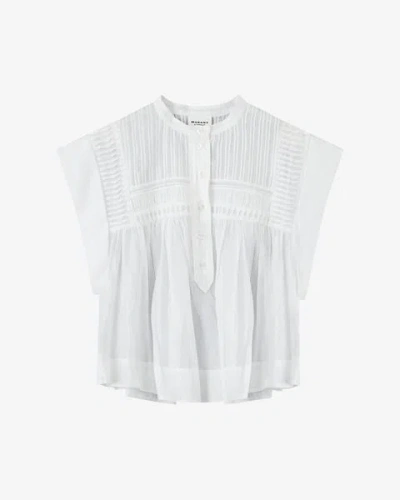 Shop Isabel Marant Étoile Leaza Top In White