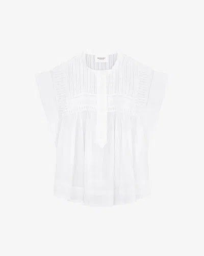 Isabel Marant Étoile Marant Étoile Woman Top Ivory Size 4 Cotton In White