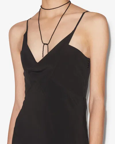 Isabel Marant Kapri Cowl-neck Crepe Maxi Dress In Black