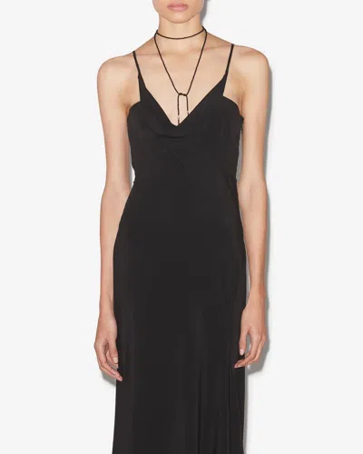 Isabel Marant Kapri Cowl-neck Crepe Maxi Dress In Black