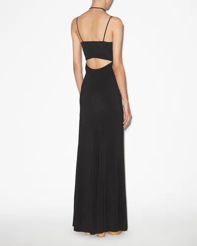 Isabel Marant Kapri Cowl-neck Crepe Maxi Dress In Black