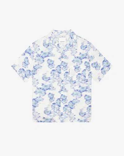 Isabel Marant Lazlo Ginkgo Shirt In Light Blue
