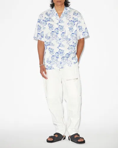Isabel Marant Lazlo Ginkgo Shirt In Light Blue